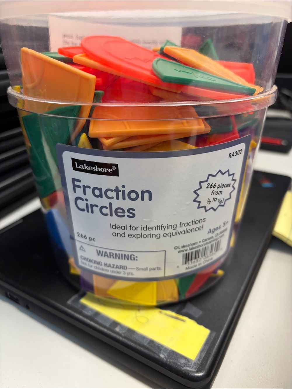 Lakeshore Fraction Circles - Multicolor Hands-On Learning Set